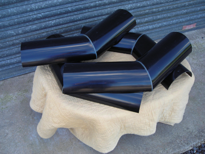 Plastic welded gutter angles fabricated to your design