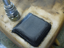 Plastic welding repair to fuel tank
