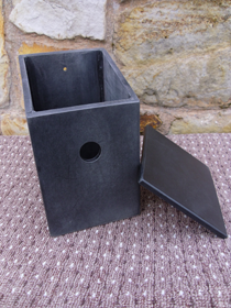 Bird nesting box made from 10mm thick HDPE with detachable roof
