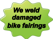 we weld damaged bike fairings